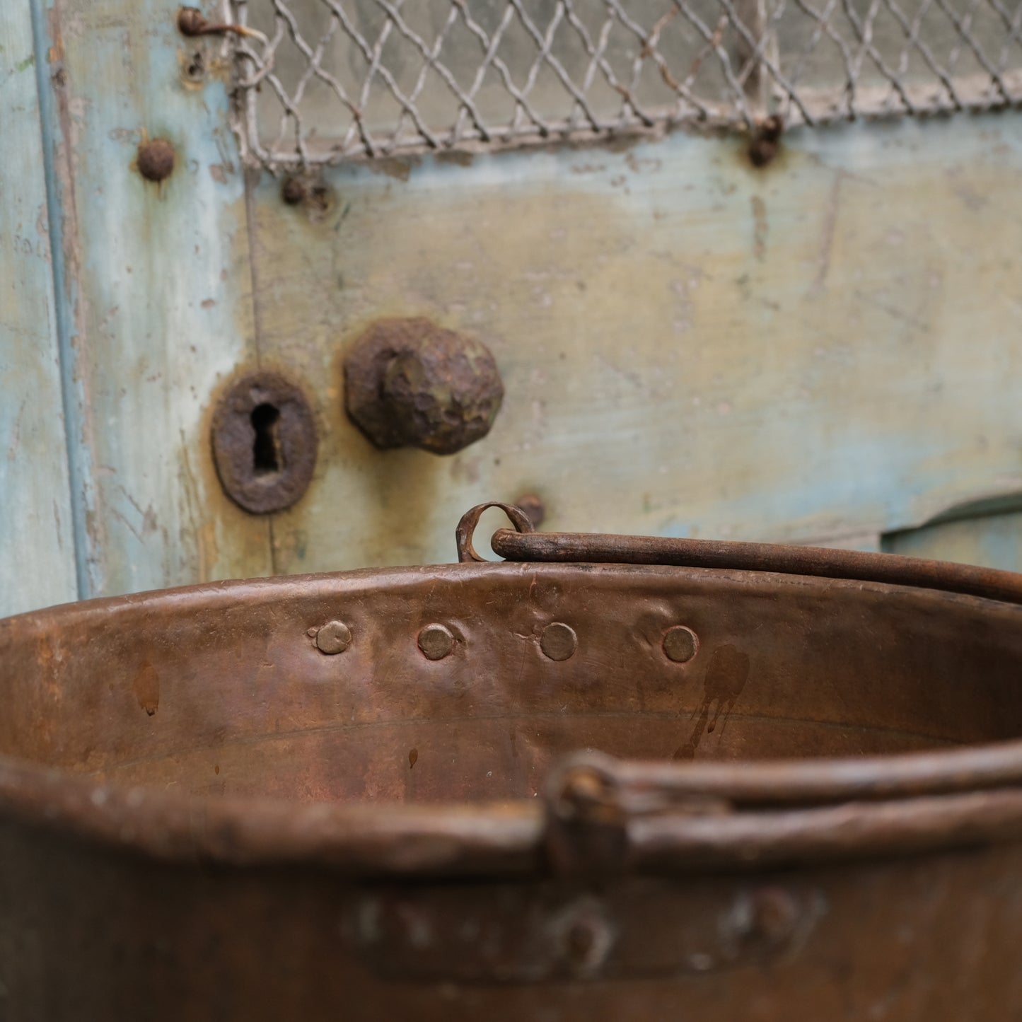 French Copper Pot / Planter with handle