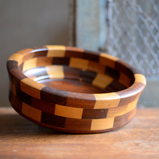 Patchwork Wooden Specimen Bowl