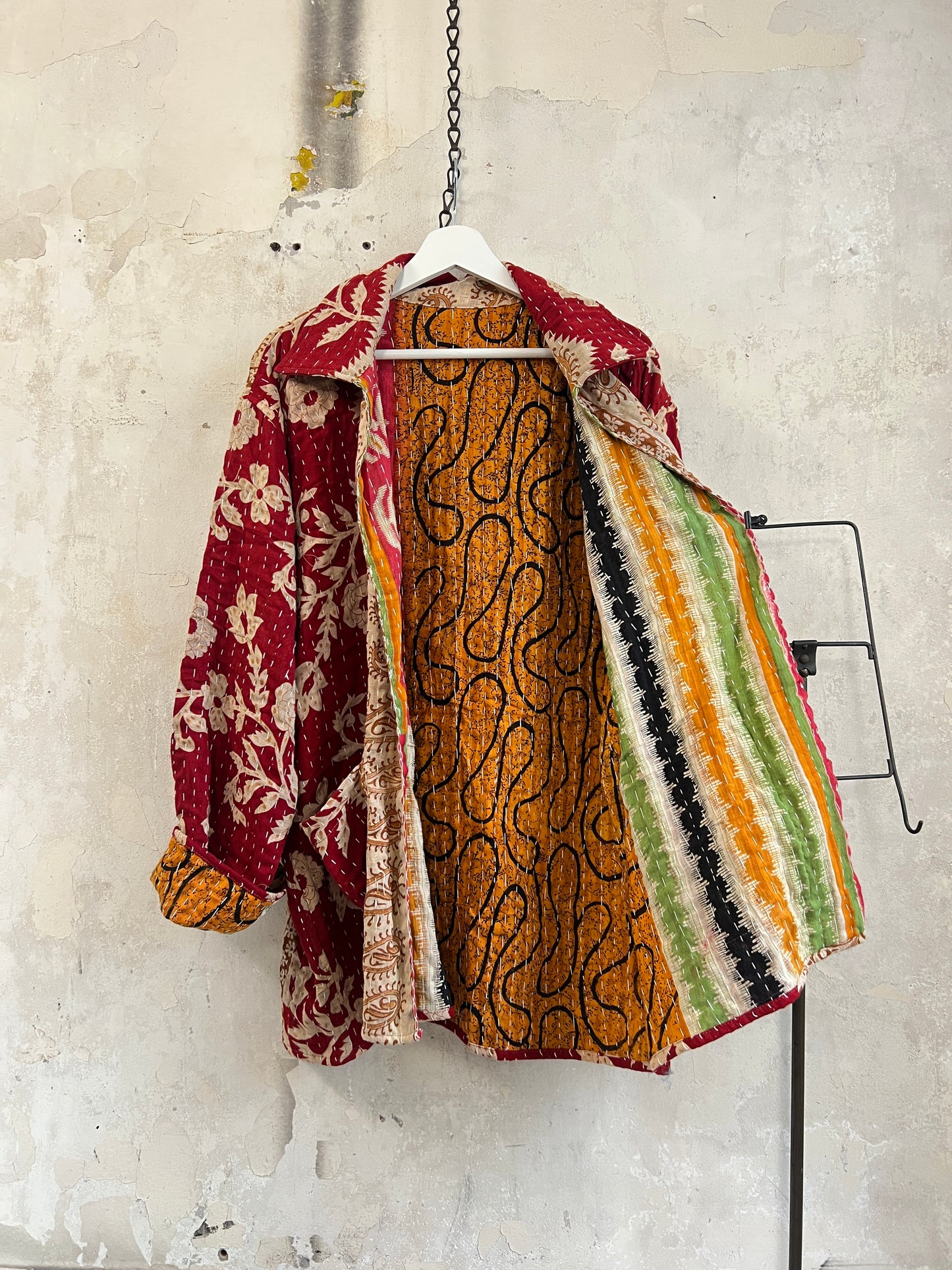 Vintage Cotton Kantha Reversible Jacket ~ No 16