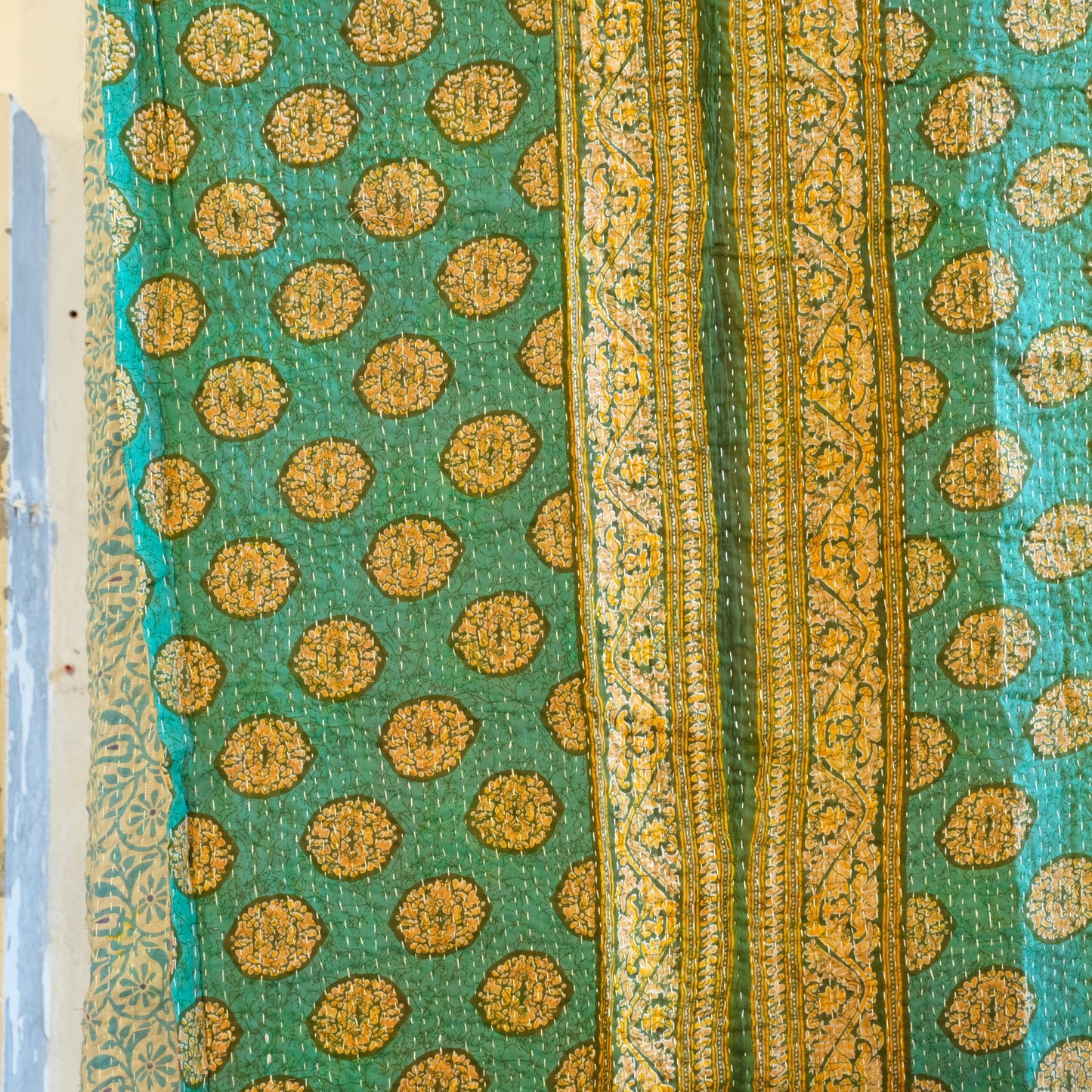Vintage lightweight Cotton Kantha Quilt - No 2