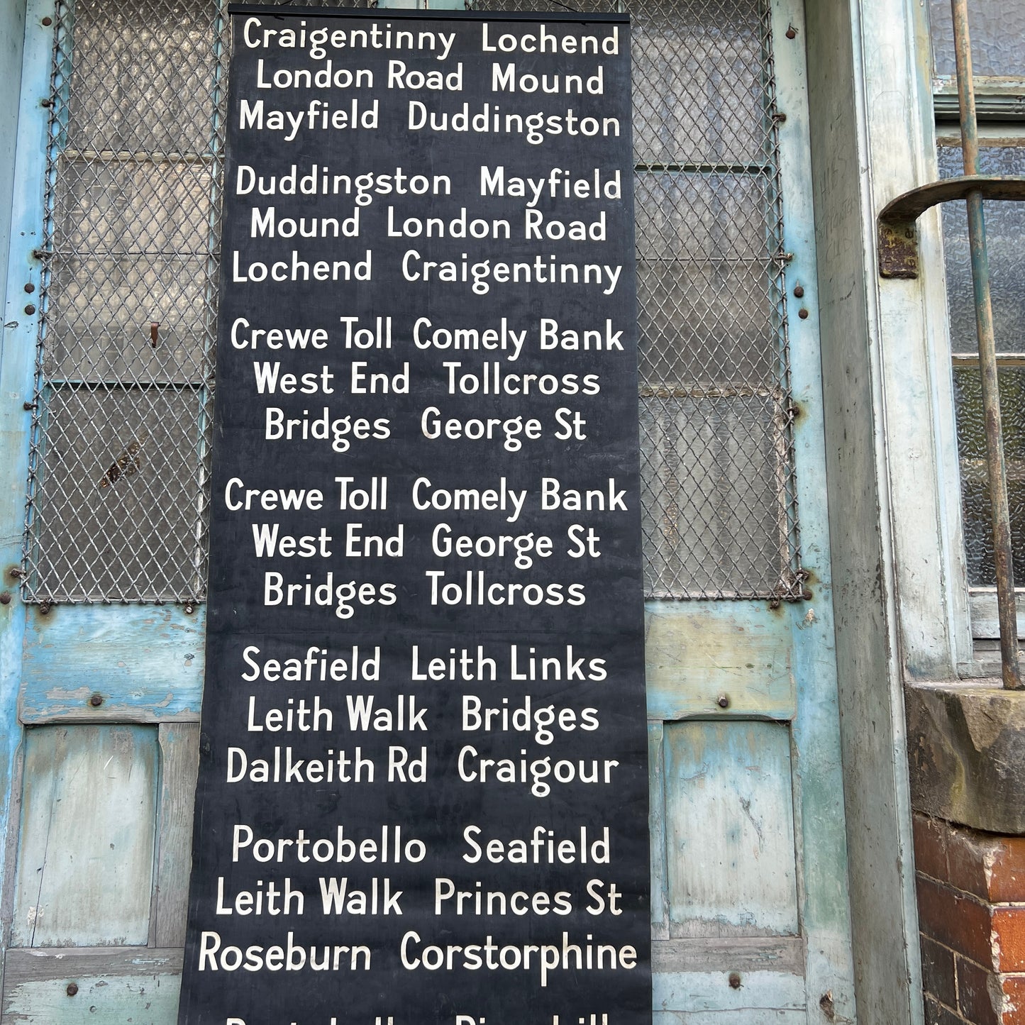 Vintage Edinburgh Bus Blind