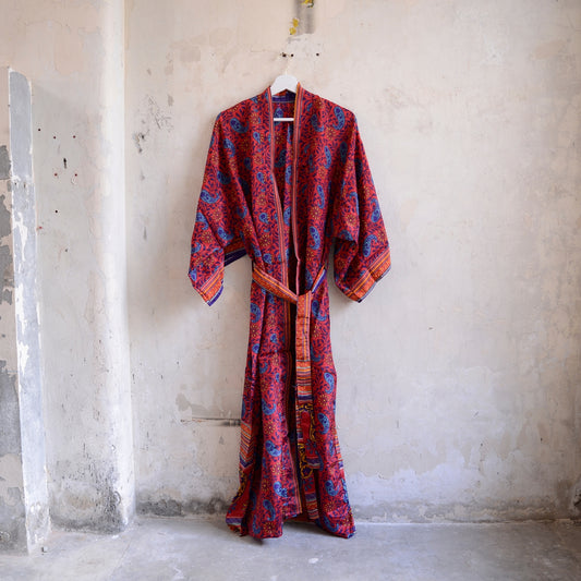 Long Vintage Silk Kimono