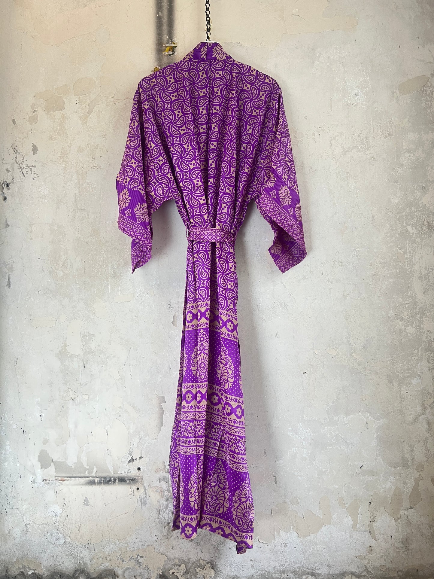Long Vintage Silk Kimono