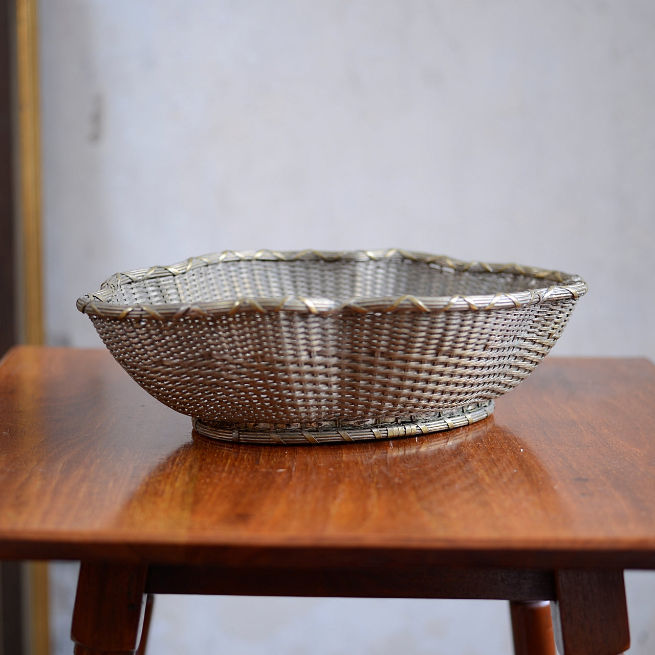 French Silverplate Woven Basket - Superb Quality