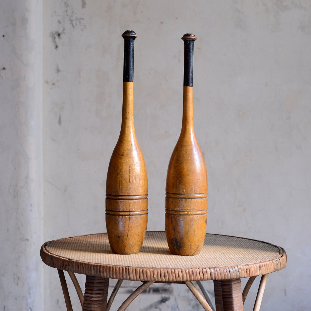 Pair of Antique Indian Clubs