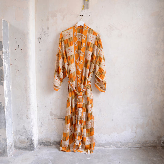 Long Vintage Silk Kimono