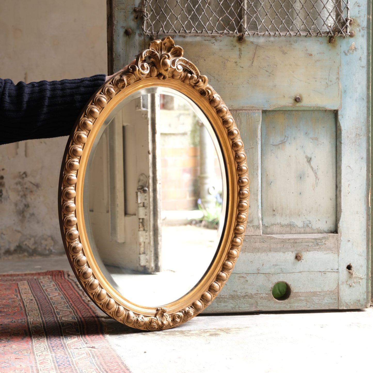 Gilt Oval Mirror