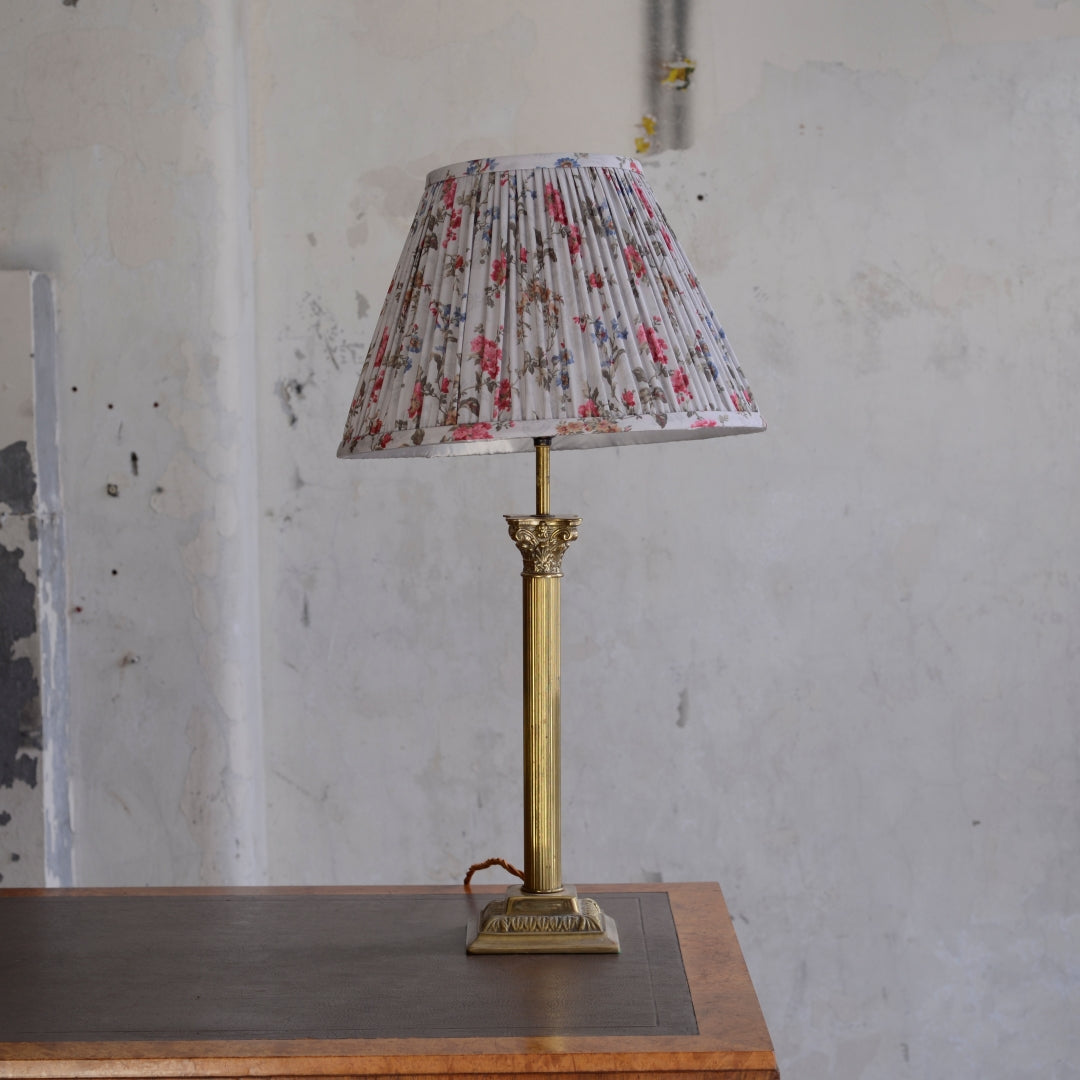 Brass Corinthian Column Table Lamp