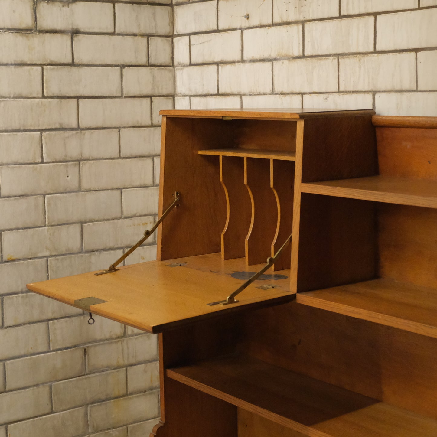 Oak Bureau Bookshelves