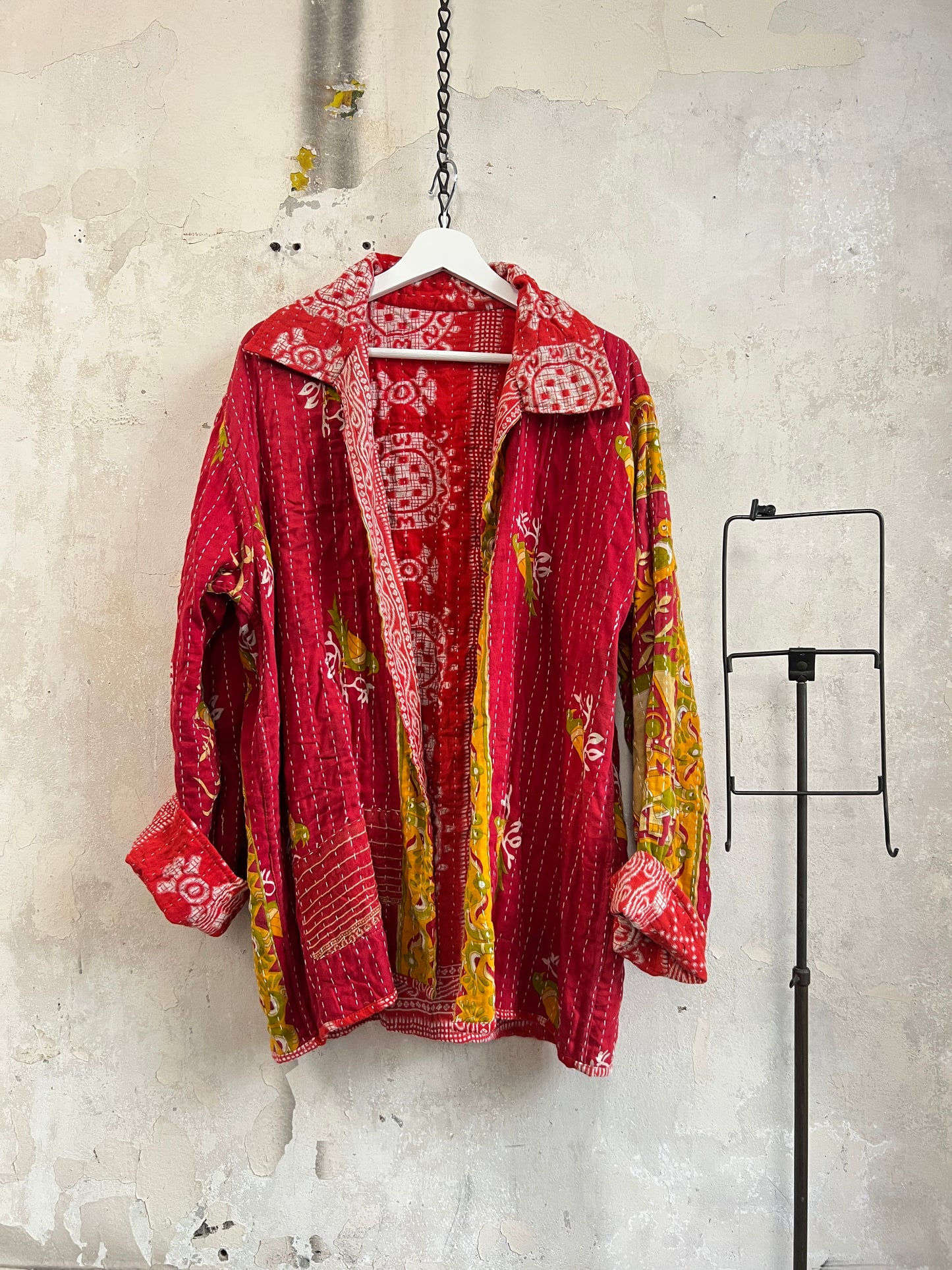 Vintage Cotton Kantha Reversible Jacket ~ No 5