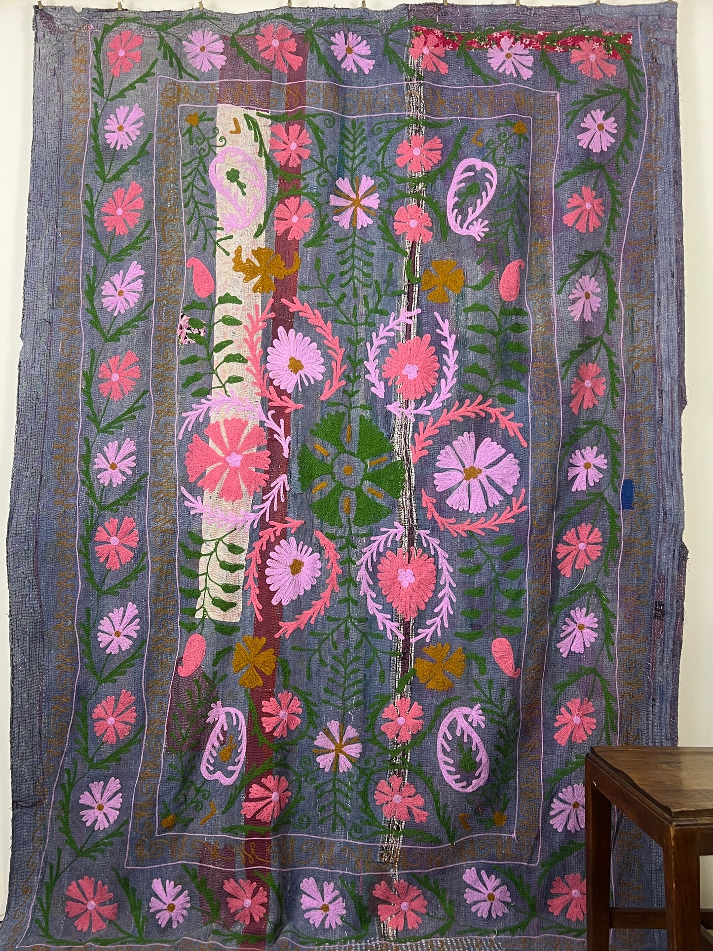 Vintage Kantha Suzani Quilt