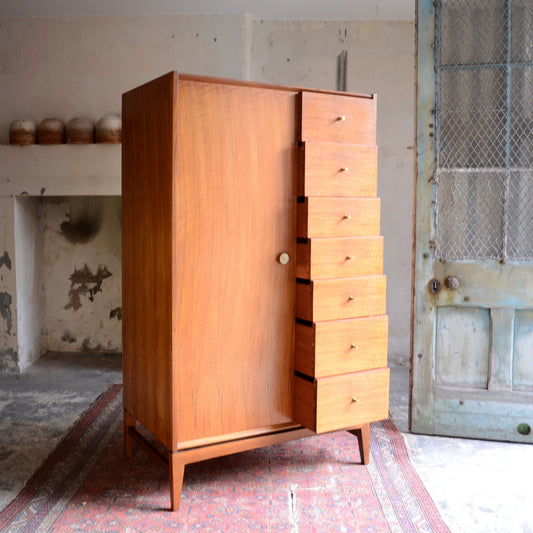 Mid-Century Wardrobe with Drawers