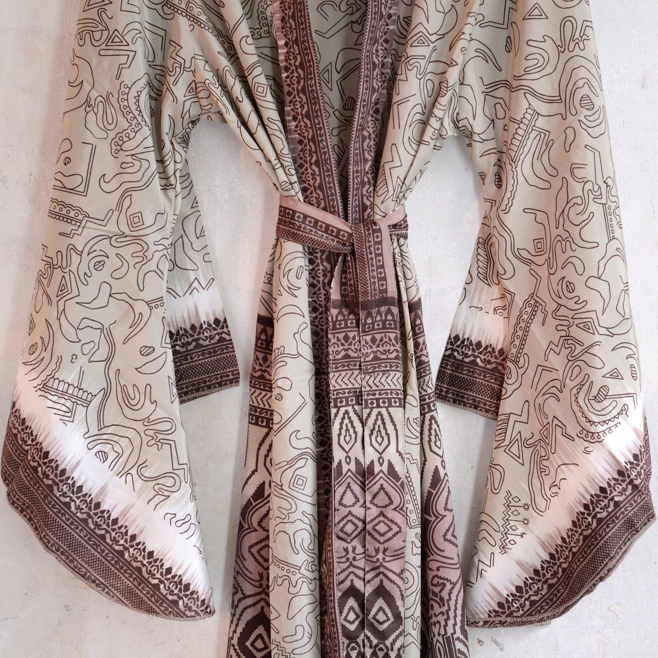 Vintage Silk Batwing Kimono - QQ