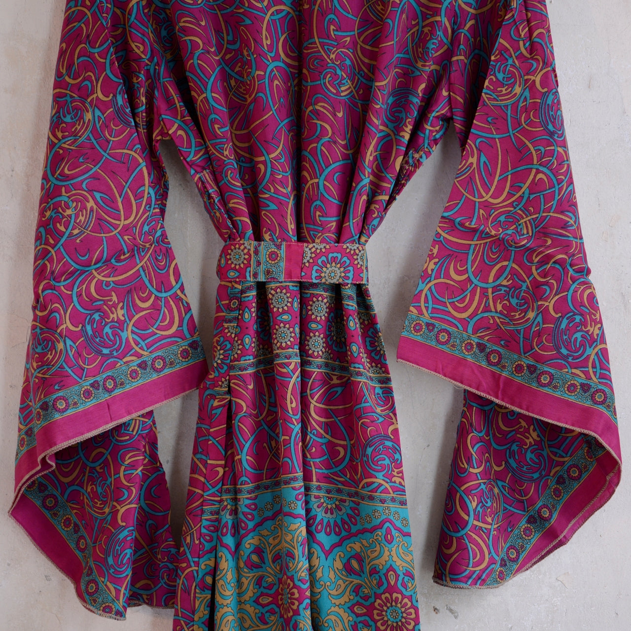 Vintage Silk Batwing Kimono - SS