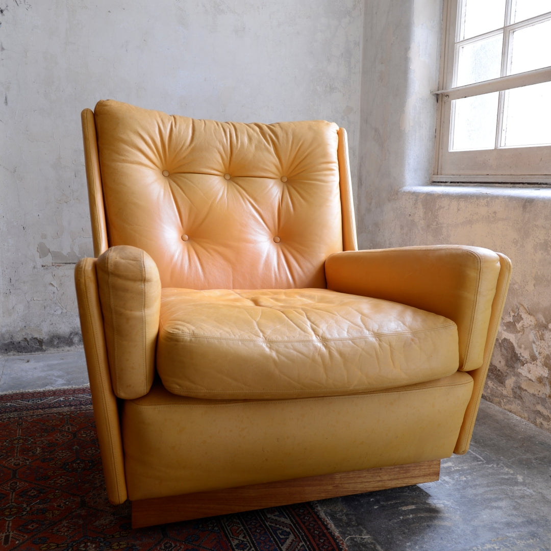 Pair of Leather Swivel Chairs