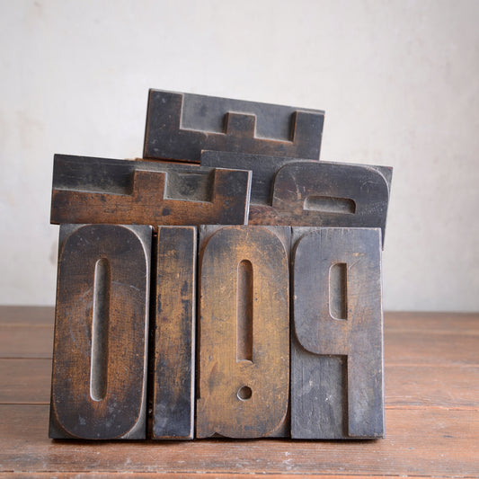English 1920’s Wooden Letterpress Type - 17cm