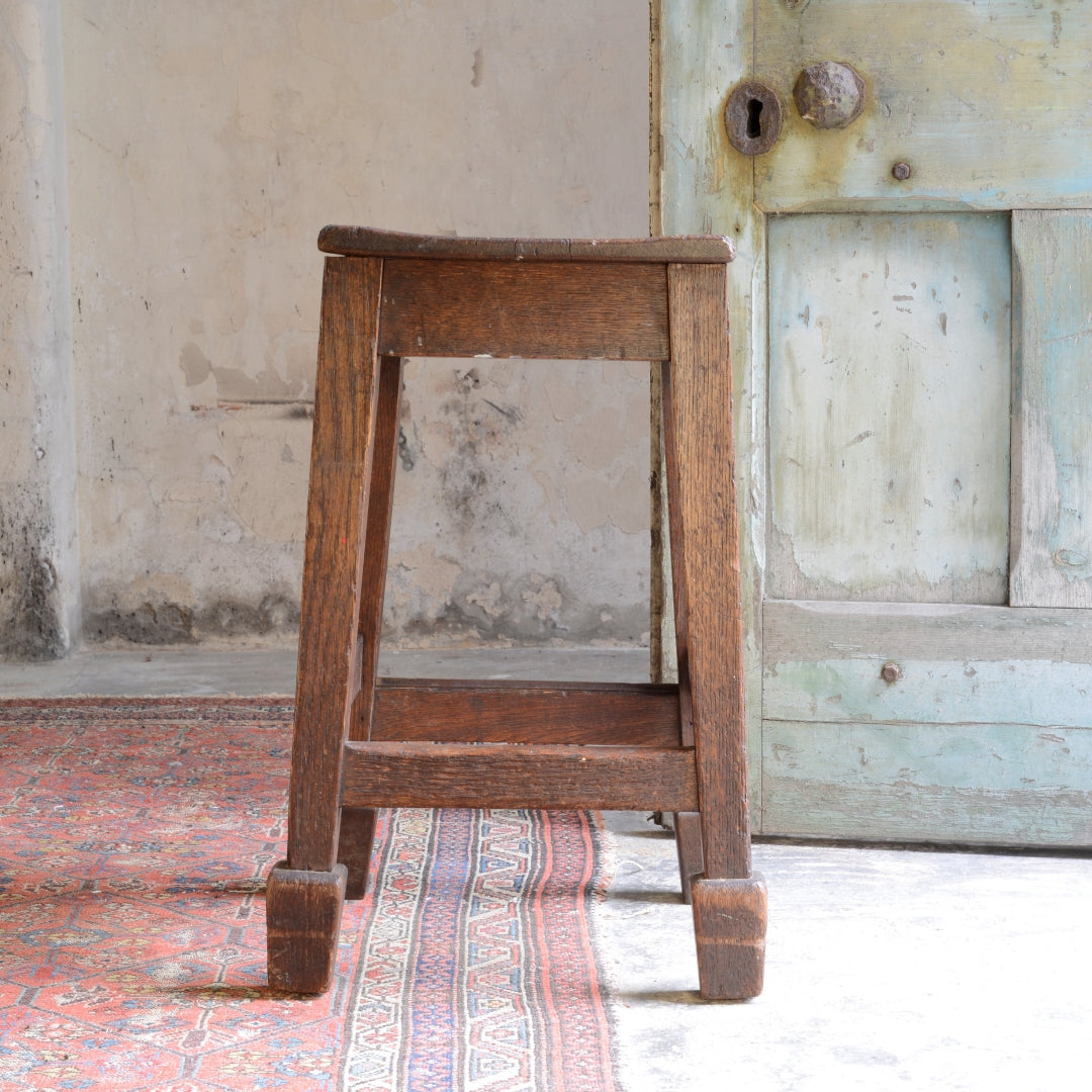 1930’s Oak School Stool