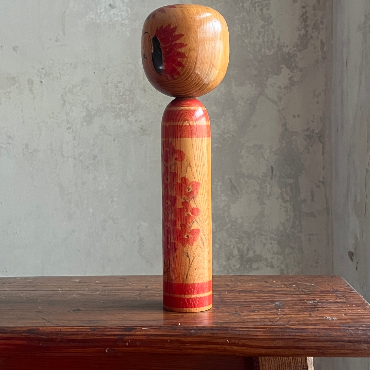 Traditional Japanese Folk Art Kokeshi Doll - Blossom