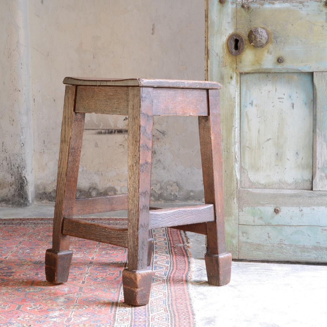 1930’s Oak School Stool