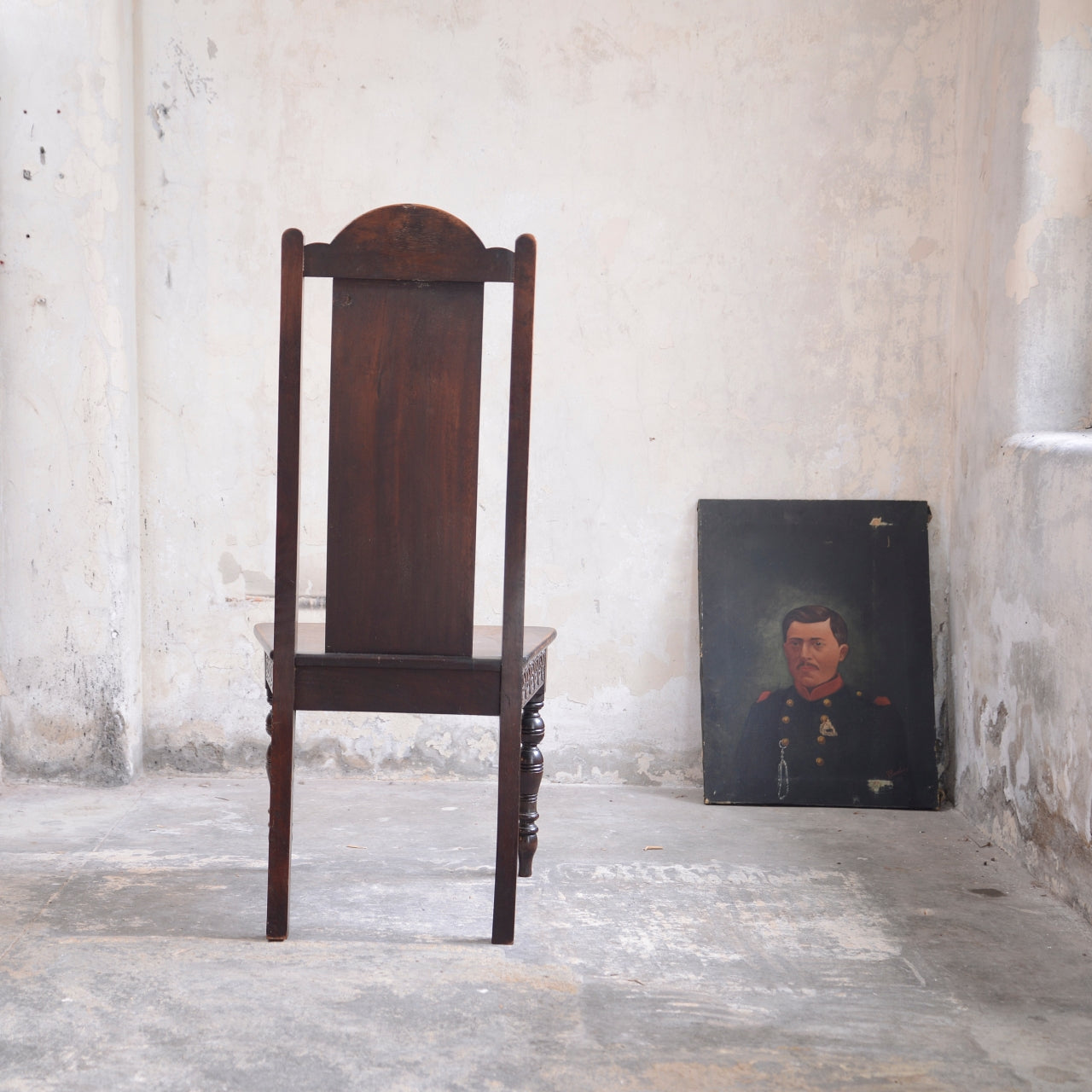 Highly Carved Hall Chair c1895