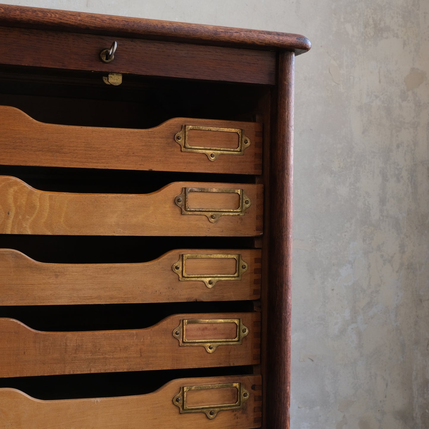 Abbess Tambour Filing Cabinet with Drawers
