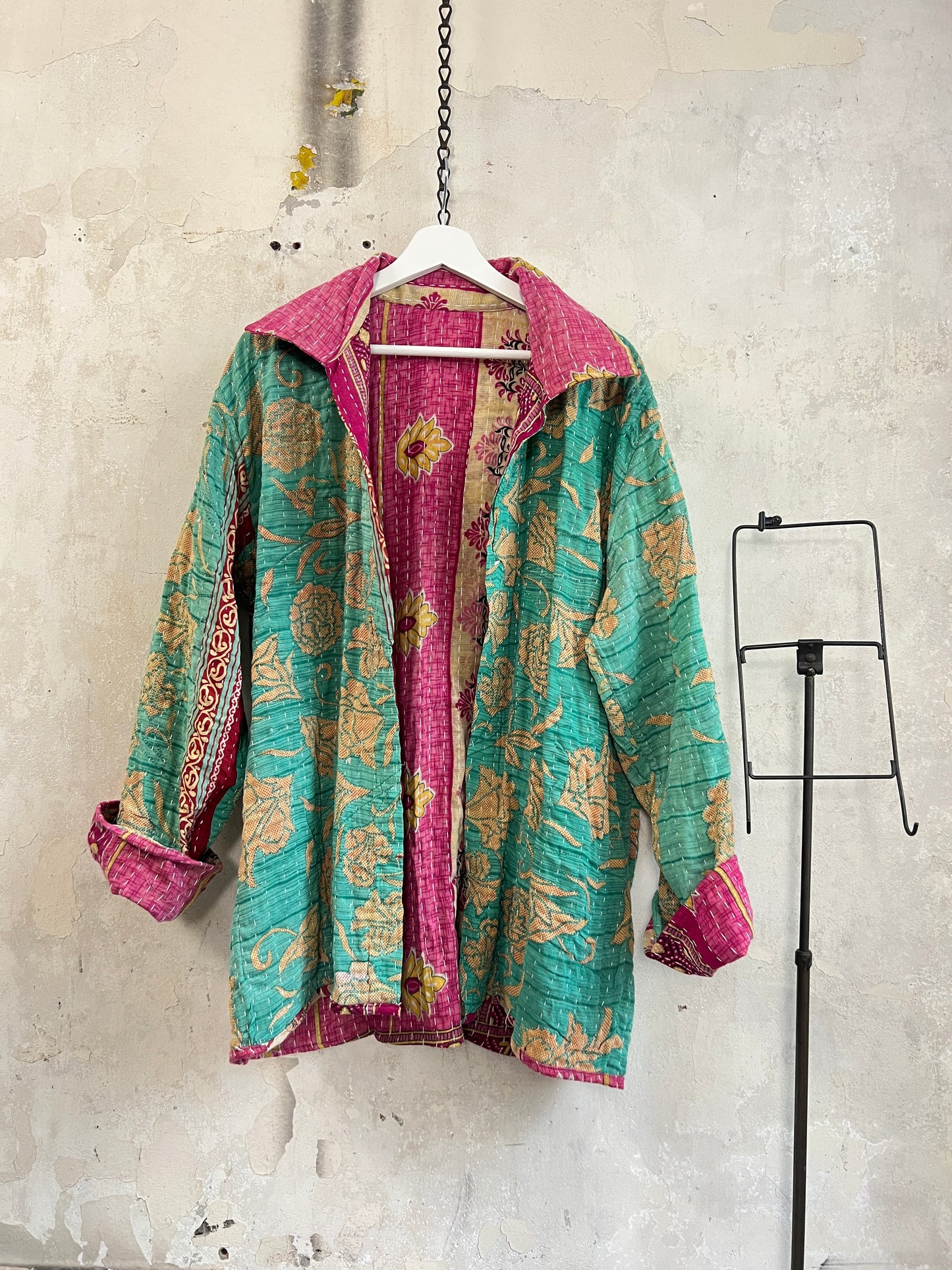 Vintage Cotton Kantha Reversible Jacket ~ No 18