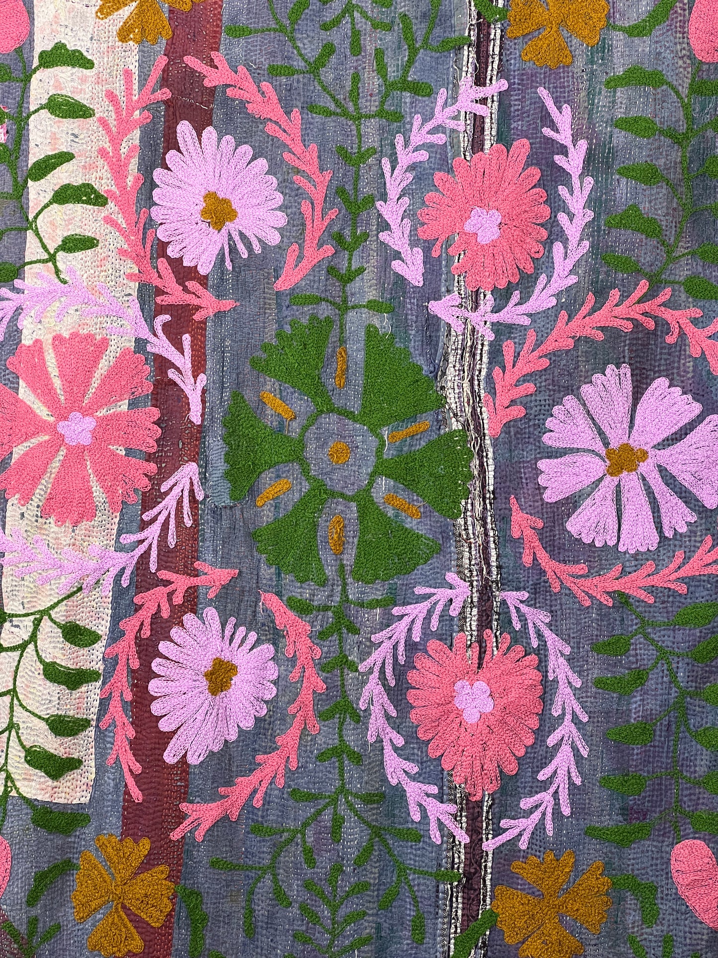 Vintage Kantha Suzani Quilt