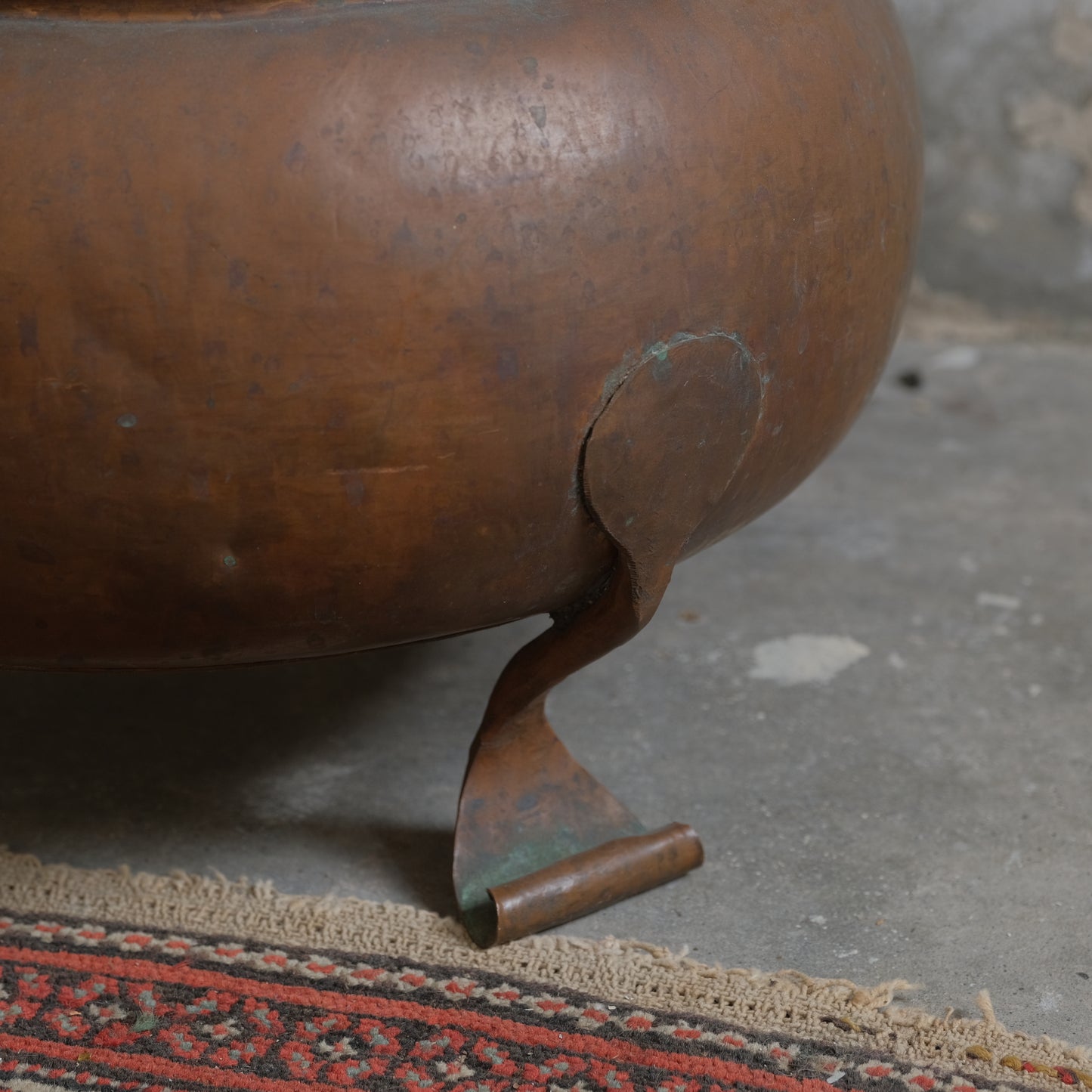 French Art Nouveau copper planter