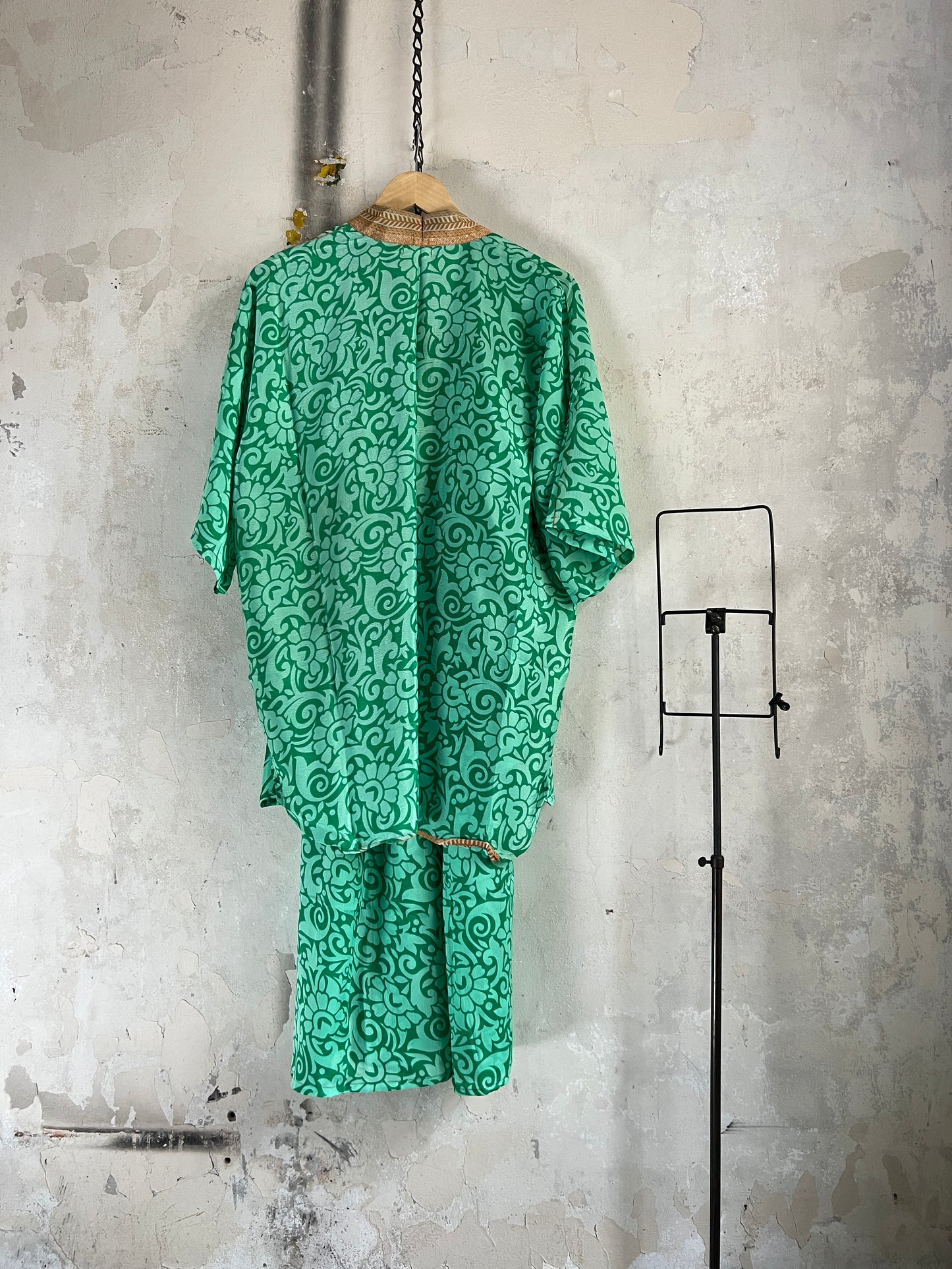 Vintage Silk Trousers & Shirt Co-ordinated Set
