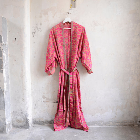 Long Vintage Silk Kimono