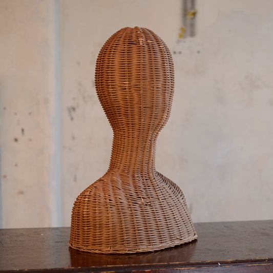 French Wicker Head Mannequin