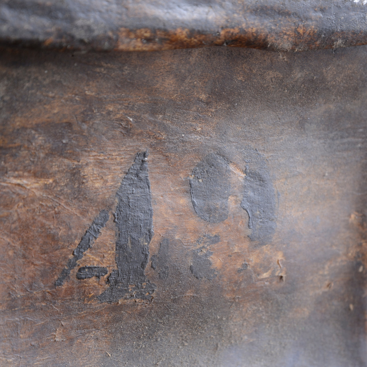 19th Century Buffalo Rawhide Mill Bucket - No 49