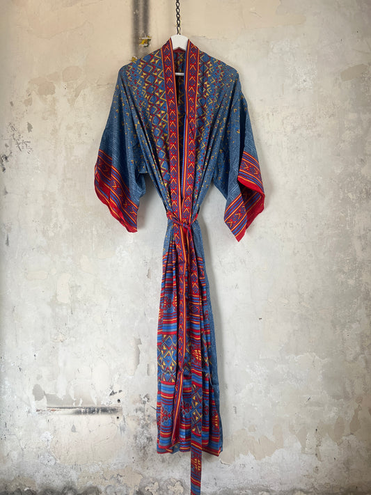 Long Vintage Silk Kimono