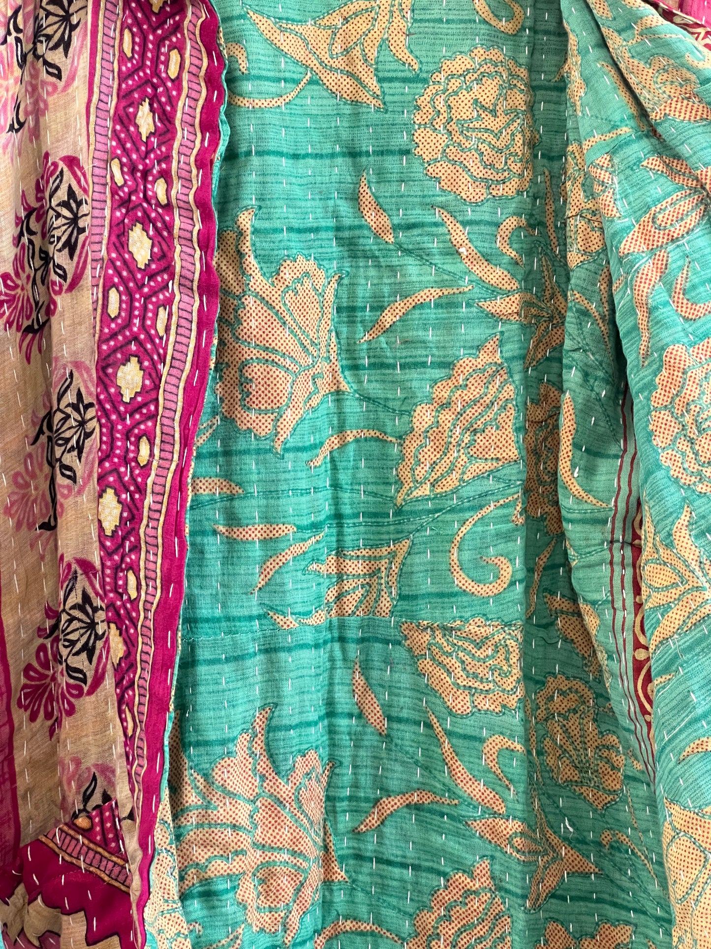 Vintage Cotton Kantha Reversible Jacket ~ No 18