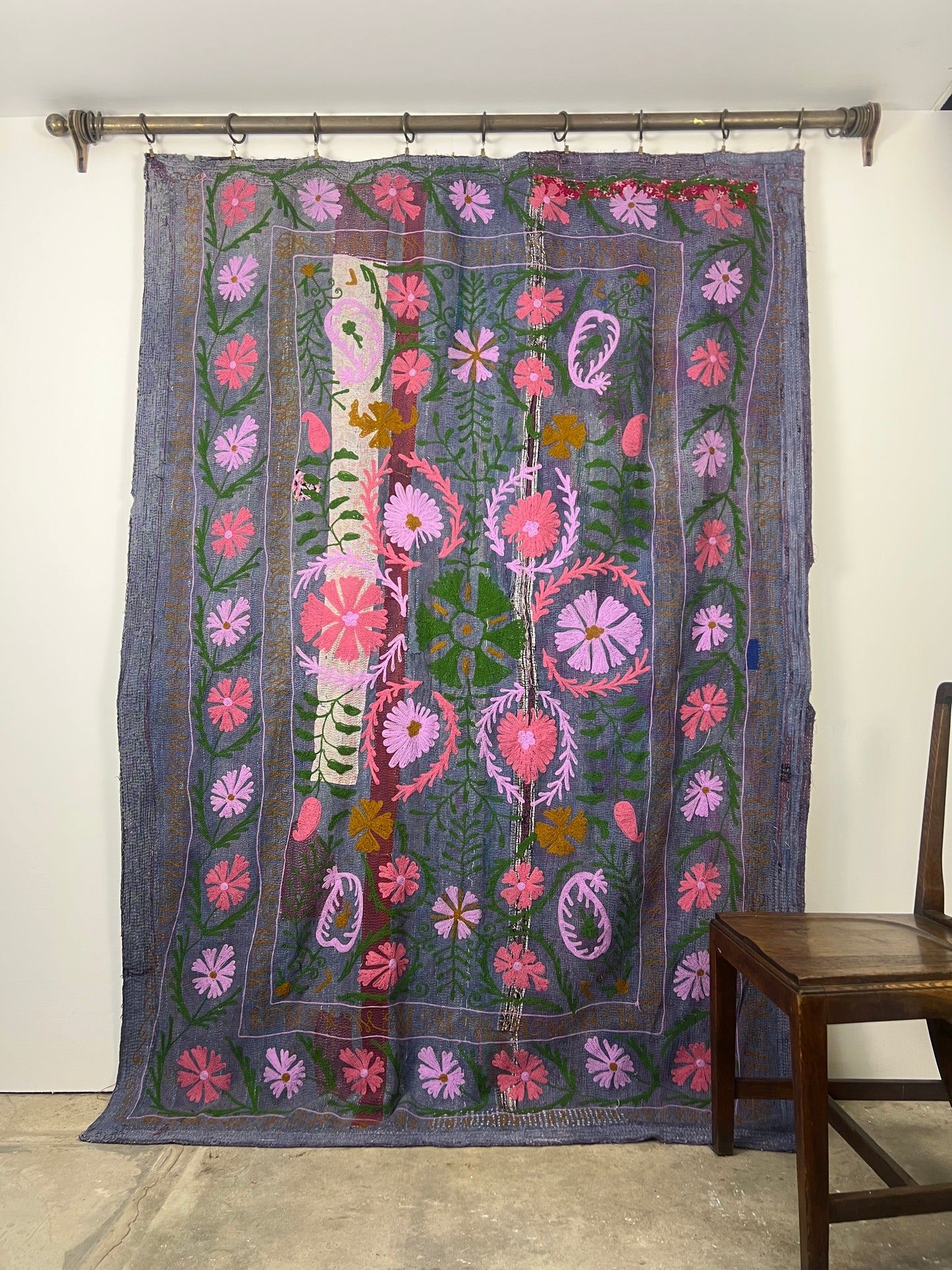 Vintage Kantha Suzani Quilt