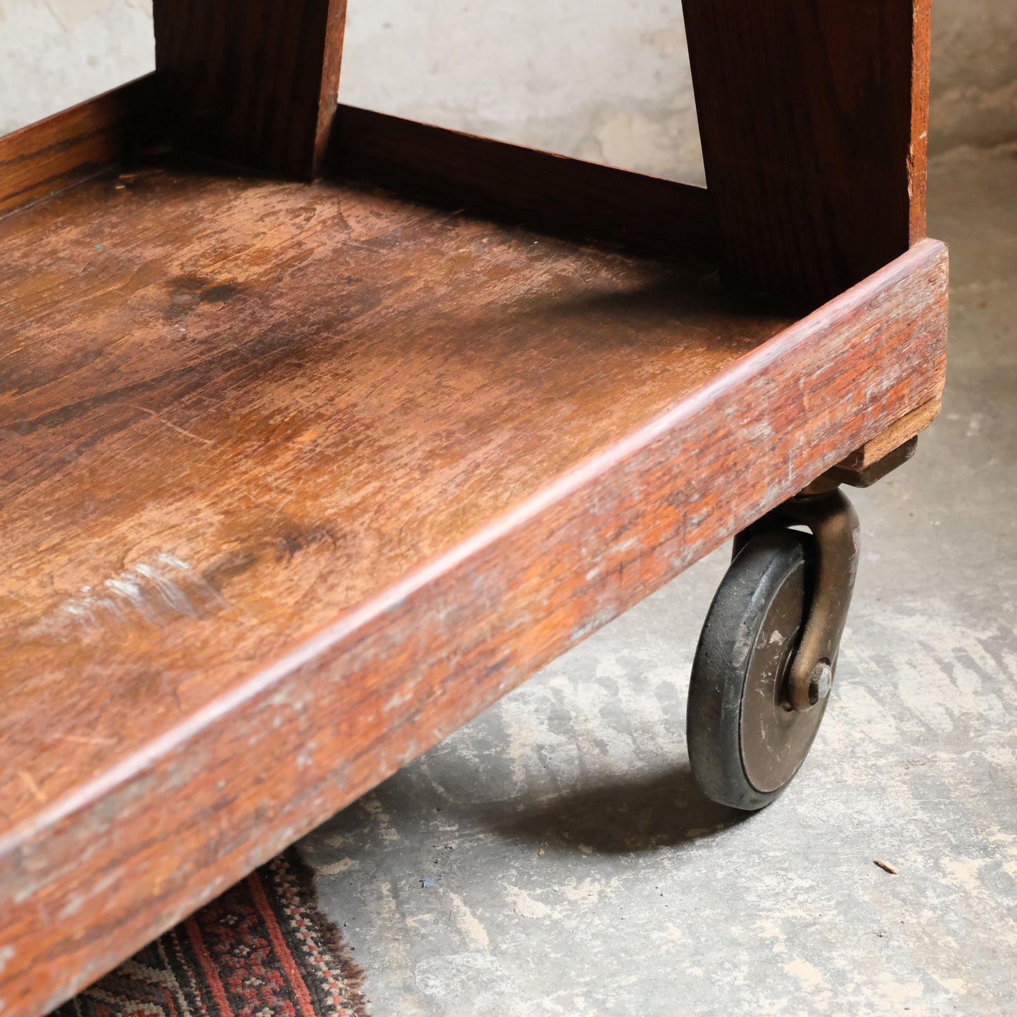 Oak Library Book Cart