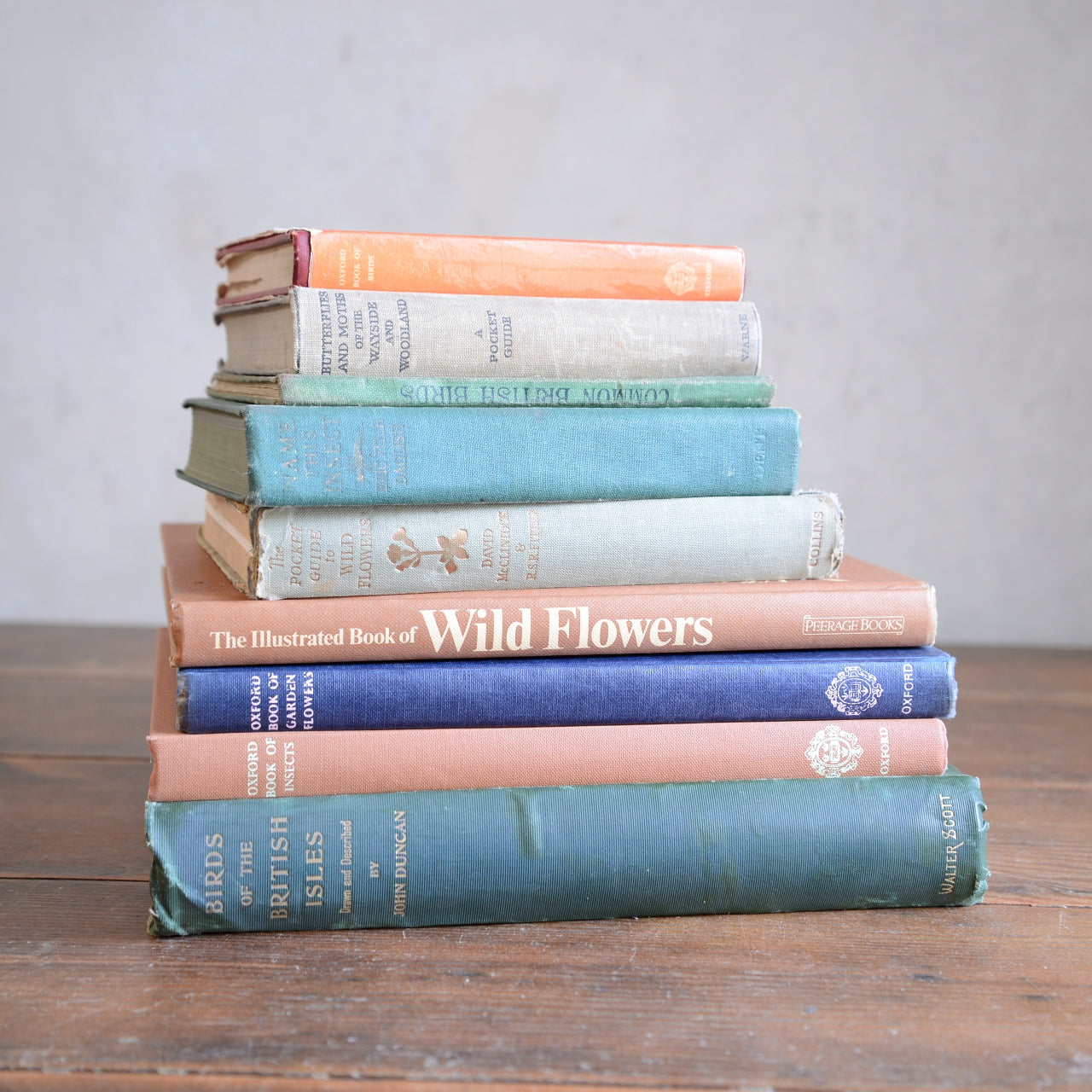 Collection of Vintage Books - Birds, Flowers and Butterflies