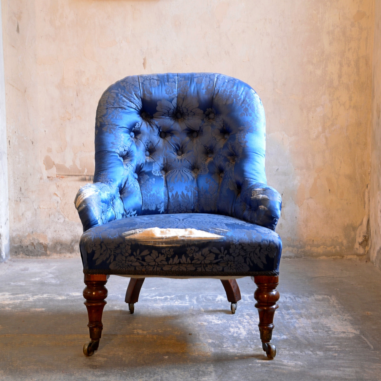 19thC Button Back Bedroom Chair