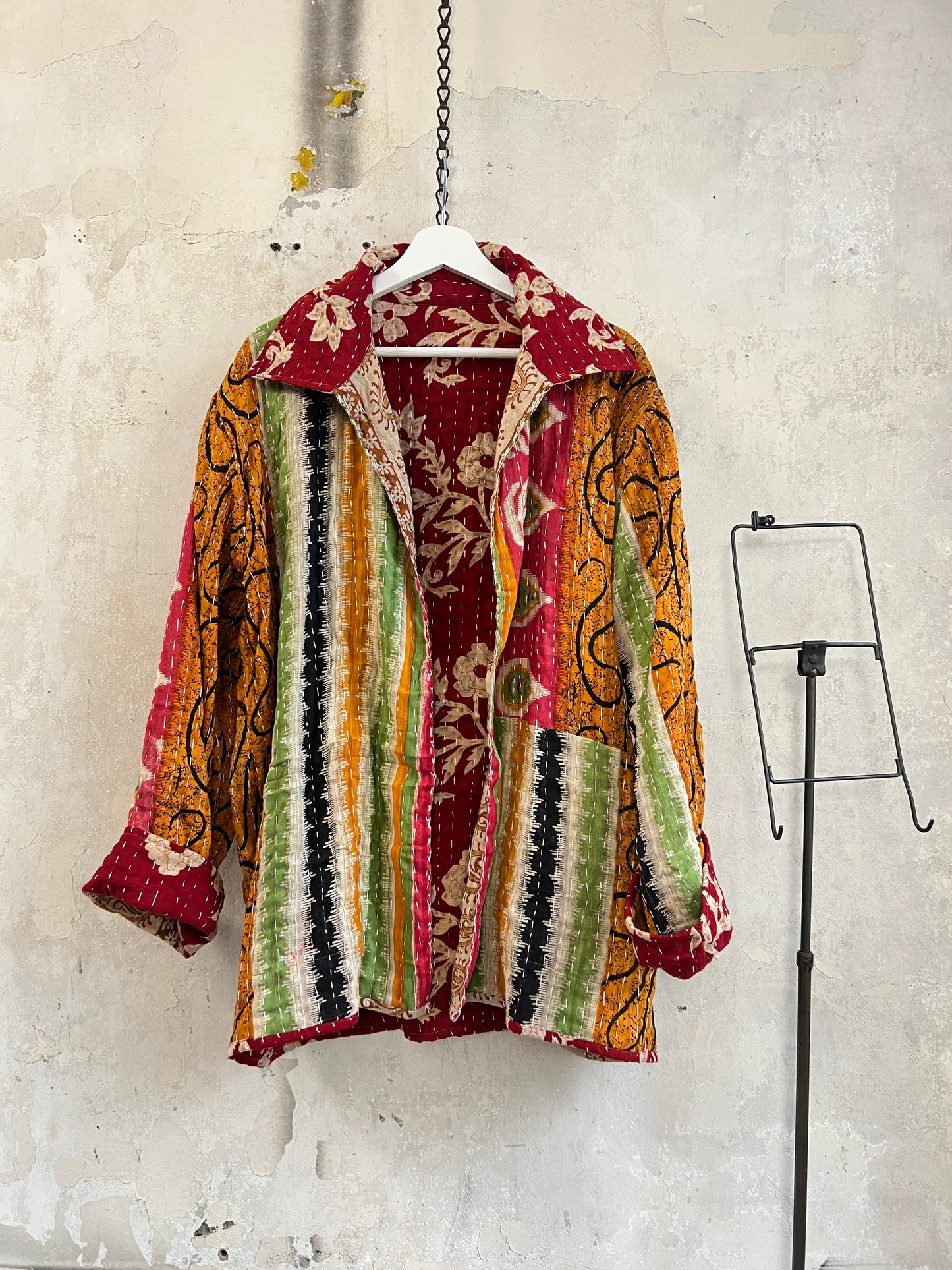Vintage Cotton Kantha Reversible Jacket ~ No 16