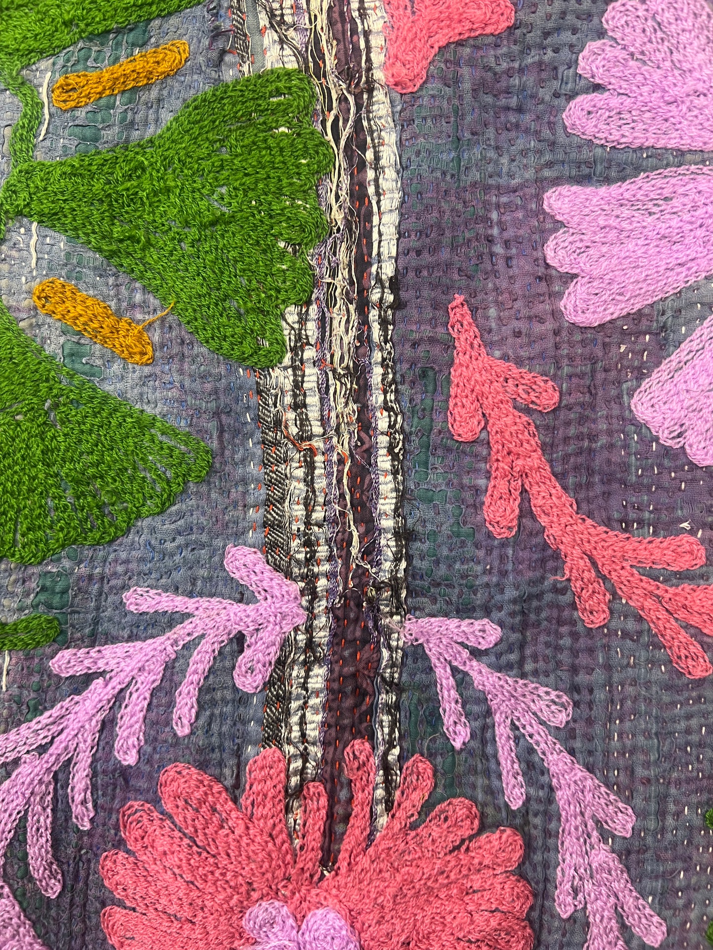 Vintage Kantha Suzani Quilt