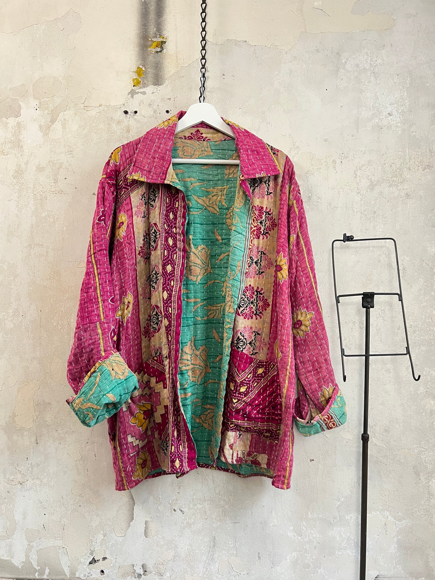 Vintage Cotton Kantha Reversible Jacket ~ No 18