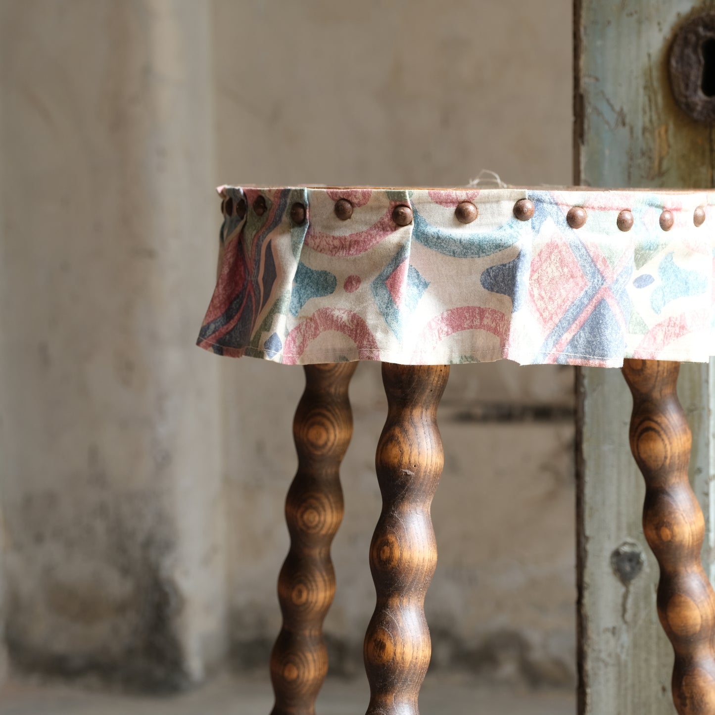 French Side Table with Bobbin Turned Legs