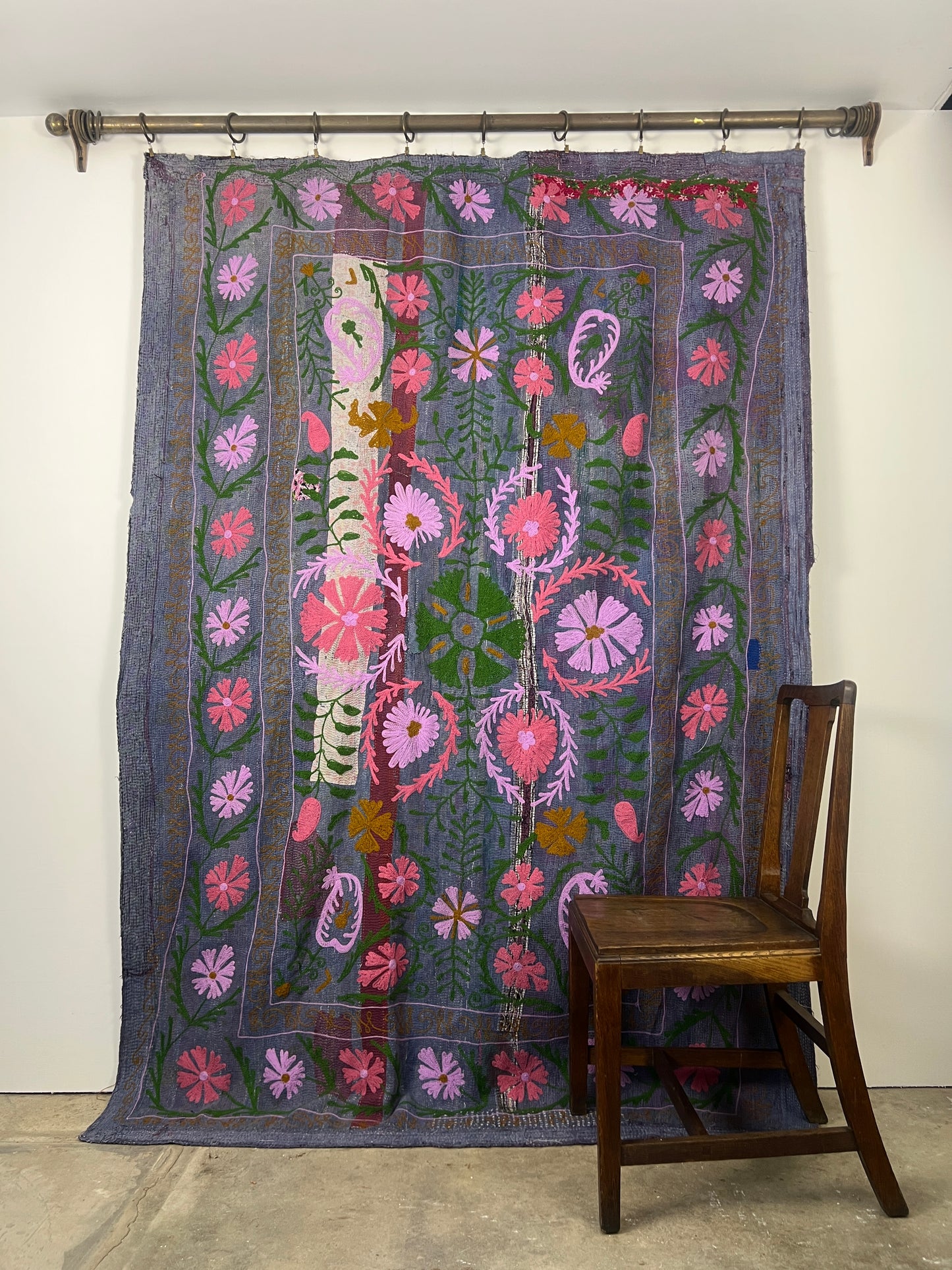 Vintage Kantha Suzani Quilt