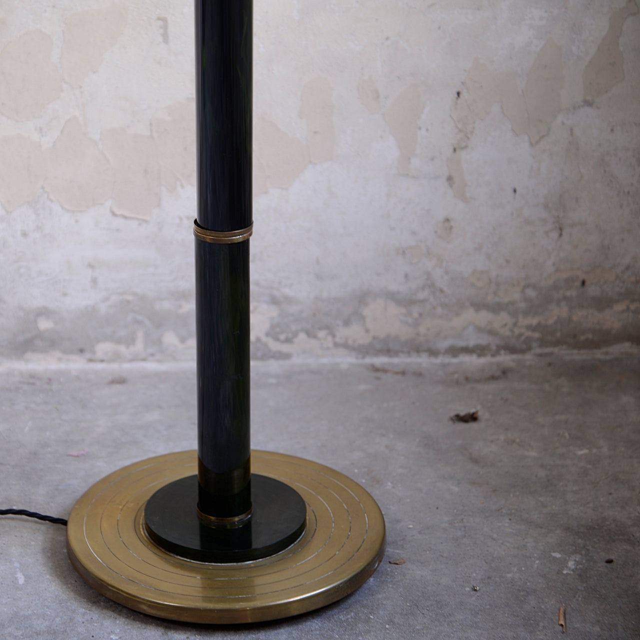 1950’s Italian Malachite & Brass Standard Lamp