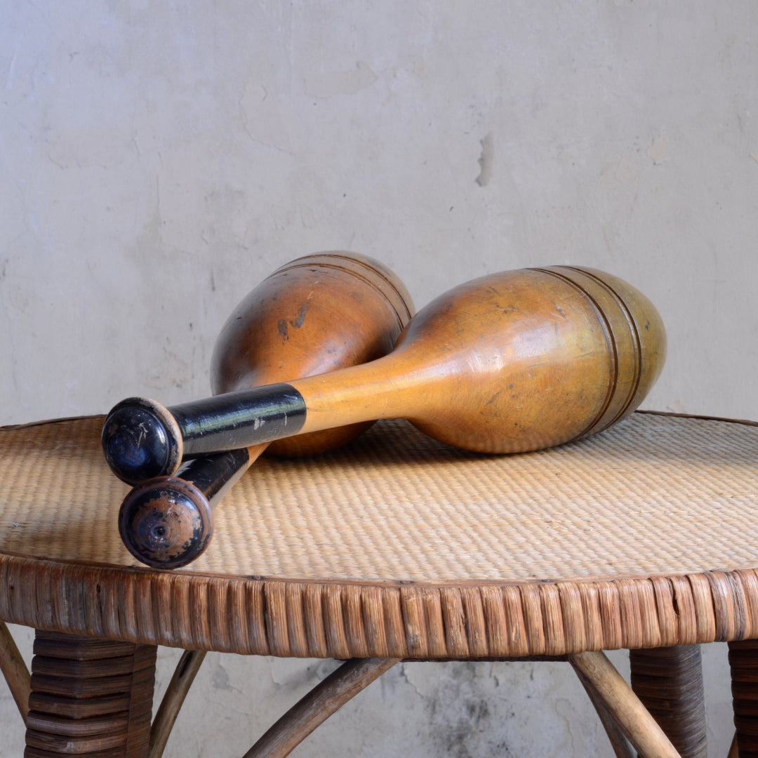 Pair of Antique Indian Clubs