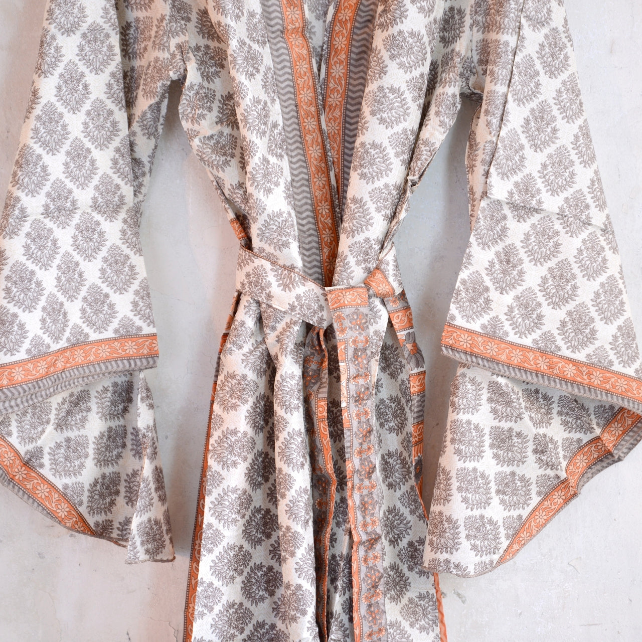 Vintage Silk Batwing Kimono -J