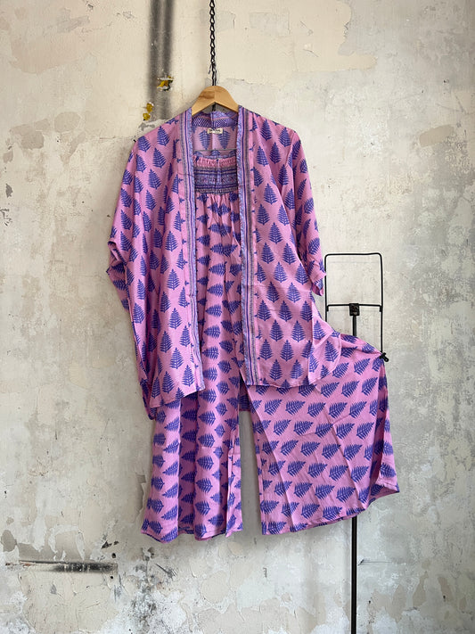 Vintage Silk Trousers & Shirt Co-ordinated Set
