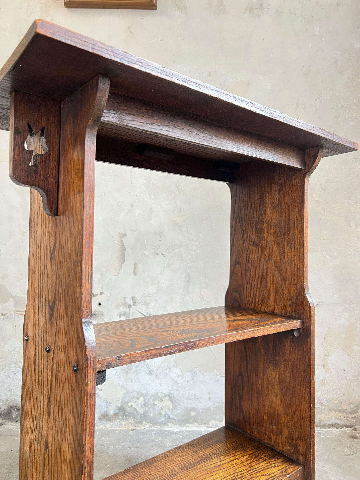 Small Oak Arts and Crafts Bookcase