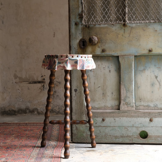 French Side Table with Bobbin Turned Legs