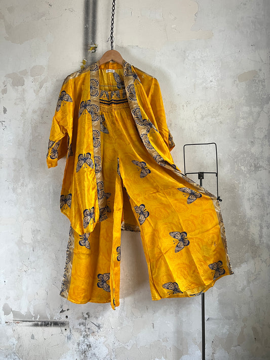 Vintage Silk Trousers & Shirt Co-ordinated Set